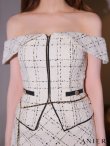 画像14: 【予約商品/10月上旬発送予定】XSサイズあり【ANIER./アニエル】【ROBE de FLEURS/ローブドフルール】Tweed off-the-shoulder waist-cut bunny halloween dress/ キャット/ コスプレ/ ミニドレス/ キャバドレス[OF02] (14)