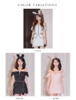 画像21: 【予約商品/10月上旬発送予定】XSサイズあり【ANIER./アニエル】【ROBE de FLEURS/ローブドフルール】Tweed off-the-shoulder waist-cut bunny halloween dress/ キャット/ コスプレ/ ミニドレス/ キャバドレス[OF02] (21)