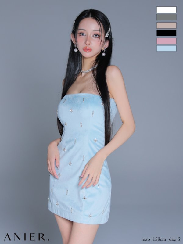 ブルー　モデル：まおちゃる　身長：158cm　着用サイズ：Sサイズ