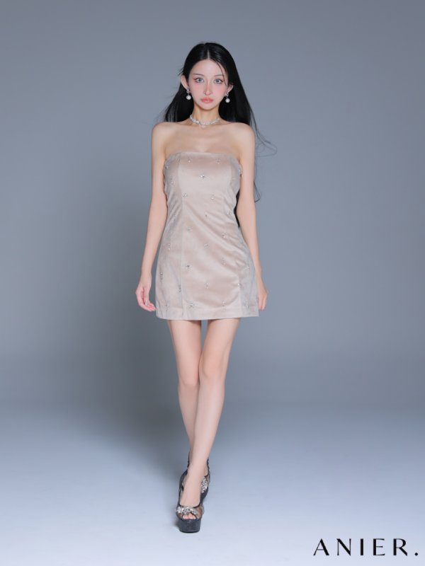 ベージュ　モデル：まおちゃる　身長：158cm　着用サイズ：Sサイズ