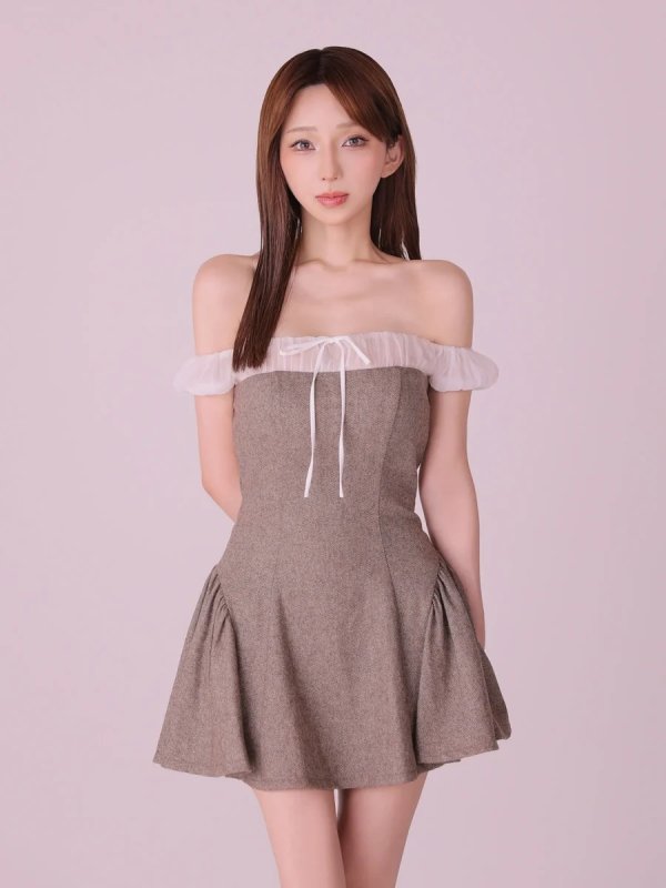 ブラウン　モデル：はな　身長：159cm　着用サイズ：Sサイズ