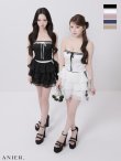 ブラック モデル：ねお　身長：160cm　着用サイズ：Sサイズ　/　ホワイト モデル：ももか　身長：156cm　着用サイズ：Sサイズ