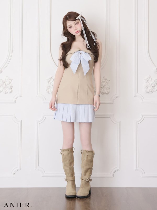 ベージュ　モデル：ももか　身長：156cm　着用サイズ：Sサイズ