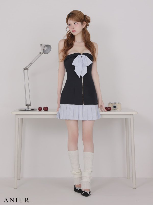 ネイビー　モデル：まりん　身長：164cm　着用サイズ：Sサイズ