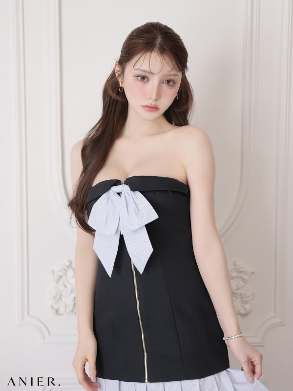 ネイビー　モデル：ももか　身長：156cm　着用サイズ：Sサイズ