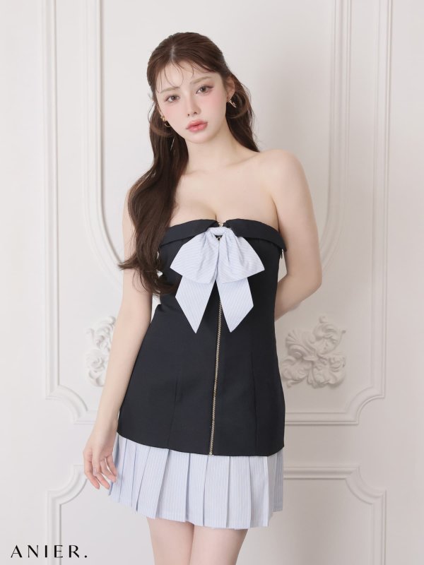 ネイビー　モデル：ももか　身長：156cm　着用サイズ：Sサイズ