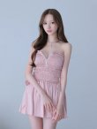 ピンクベージュ　モデル：かりん　身長：165cm　着用サイズ：Sサイズ