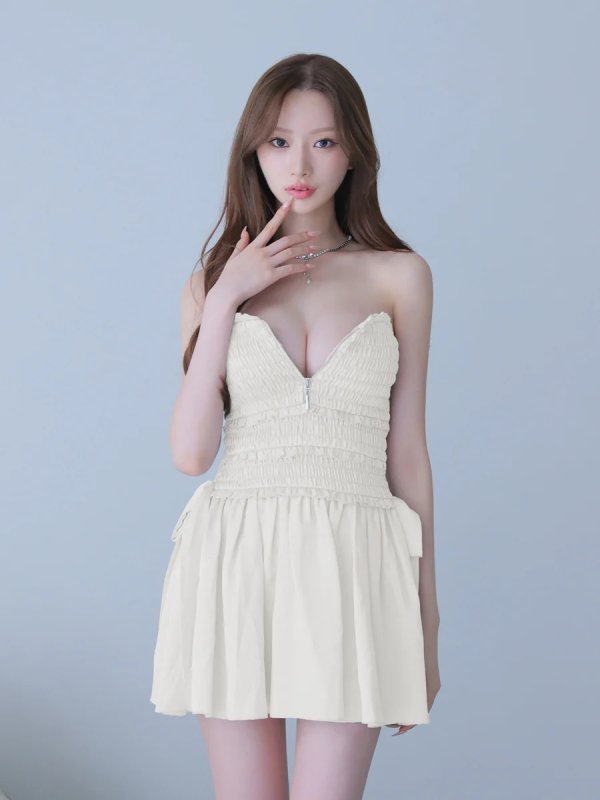 アイボリー　モデル：かりん　身長：165cm　着用サイズ：Sサイズ