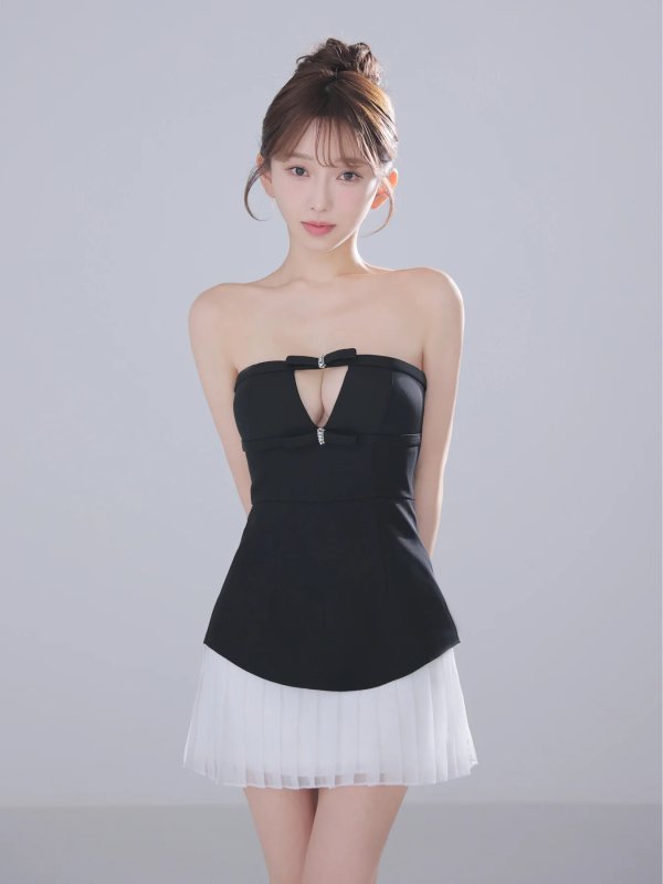 ブラック　モデル：はな　身長：159cm　着用サイズ：Sサイズ