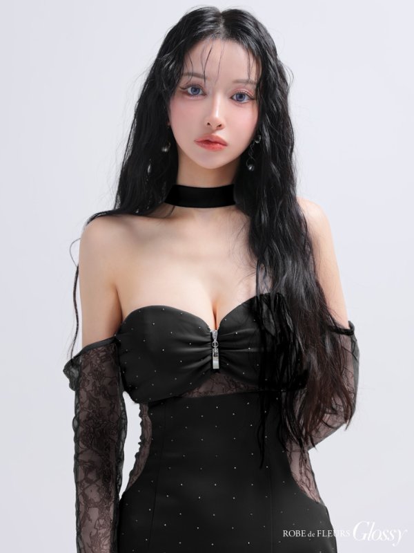 ブラック モデル:まおちゃる 身長:158cm 着用サイズ:Sサイズ