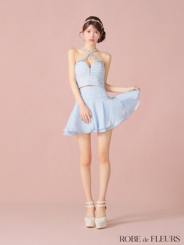 ブルー モデル：まりん　身長：164cm　着用サイズ：Sサイズ