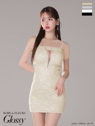 glossy ミニドレス ROBE de FLEURS Glossy】 ローブ・ド・フルール グロッシー - sugar