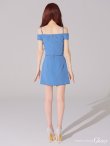 ブルー モデル：らいか　身長：163cm　着用サイズ：Sサイズ