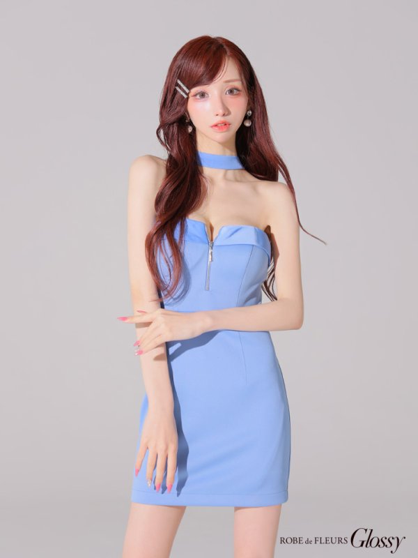 ブルー モデル：らいか　身長：163cm　着用サイズ：Sサイズ