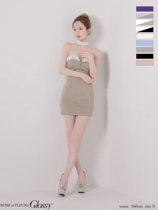 ROBE de FLEURS Glossy】ジップドレス - sugar