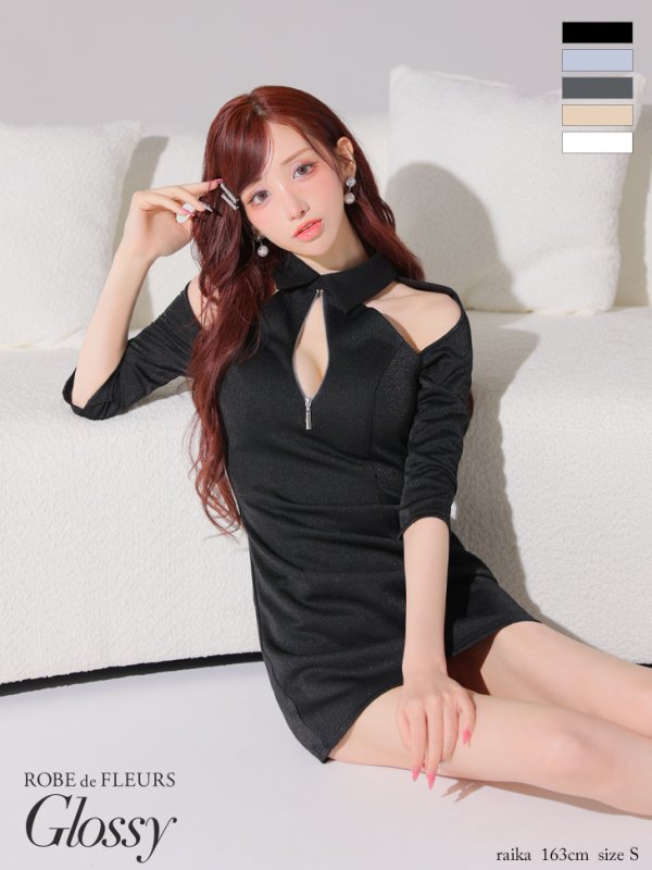 ブラック モデル：らいか　身長：163cm　着用サイズ：Sサイズ