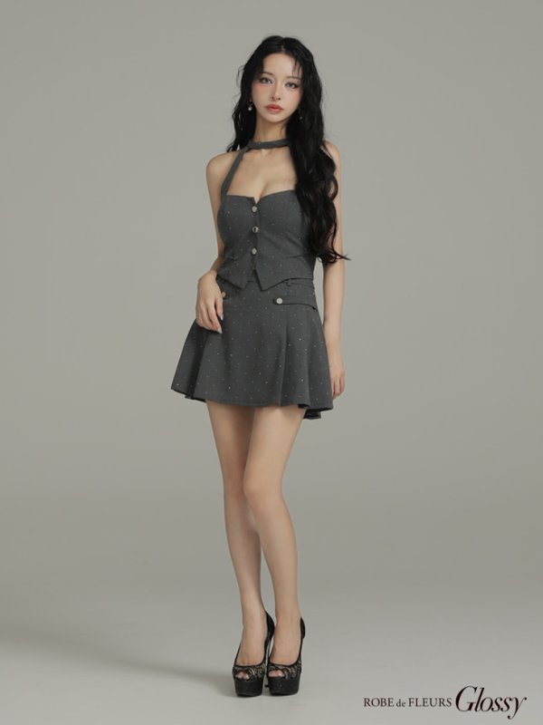 グレー　モデル：まおちゃる　身長：158cm　着用サイズ：Sサイズ