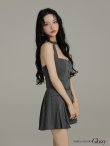グレー　モデル：まおちゃる　身長：158cm　着用サイズ：Sサイズ