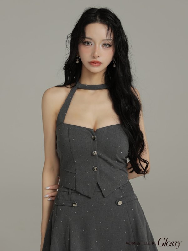 グレー　モデル：まおちゃる　身長：158cm　着用サイズ：Sサイズ