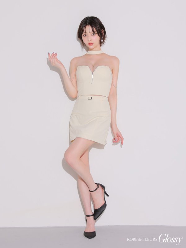 アイボリー モデル：りこ　身長：156cm　着用サイズ：Sサイズ