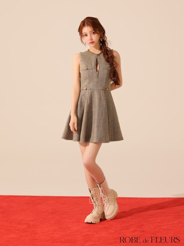 ブラウン　 モデル：ももか　身長：156cm　着用サイズ：Sサイズ