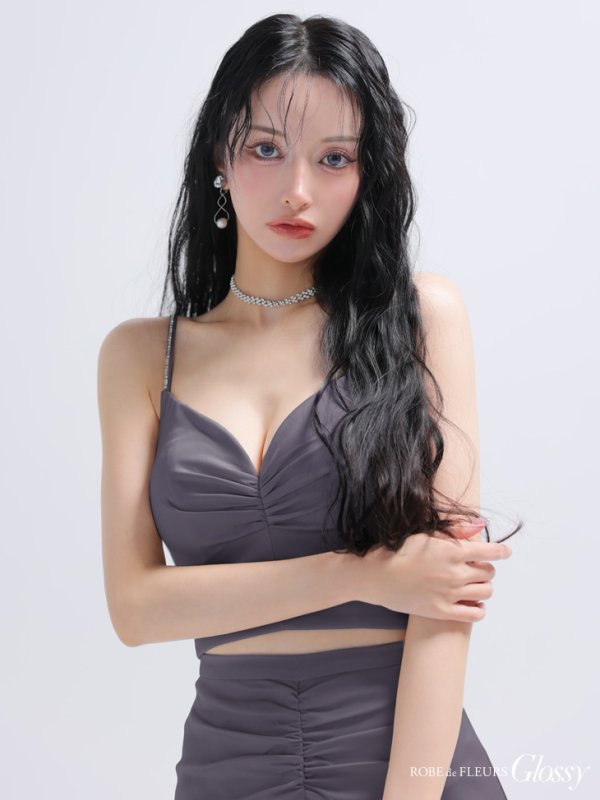 ブルー モデル：まおちゃる　身長：158cm　着用サイズ：Sサイズ