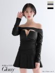 ブラック モデル：りこ　身長：156cm　着用サイズ：Sサイズ