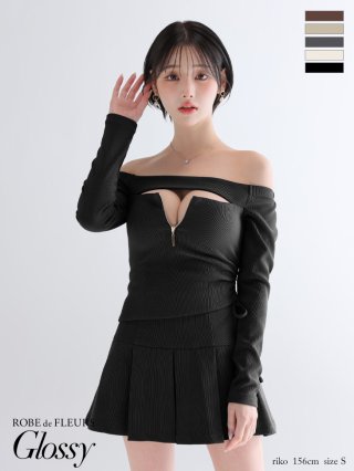 ROBE de FLEURS Glossy】ミニドレス - sugar