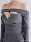 グレー モデル：りこ　身長：156cm　着用サイズ：Sサイズ