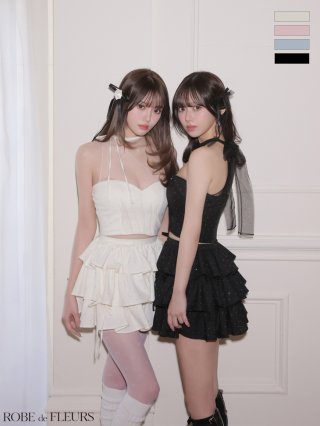 ROBE de FLEURS ブラックミニドレス セットアップ ROBE de FLEURS ブラックミニドレス セットアップ ROBE de FLEURS