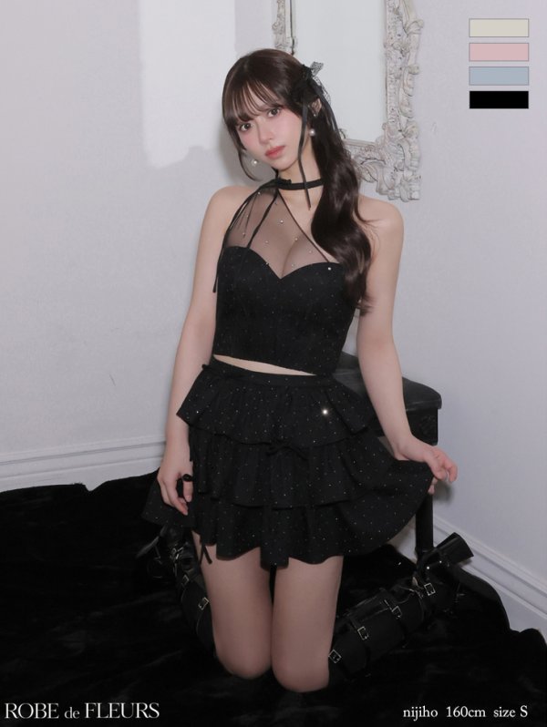 ブラック　モデル：にじほ　身長：160cm　着用サイズ：Sサイズ