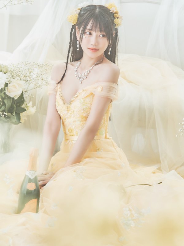 画像12: 【関西コレクション着用】Lサイズあり【JEAN MACLEAN/ジャンマクレーン】立体フラワー刺繍/ オフショル/ ネット/ レース/ Aライン/ ロングドレス/ キャバドレス long[OF2A] (12)