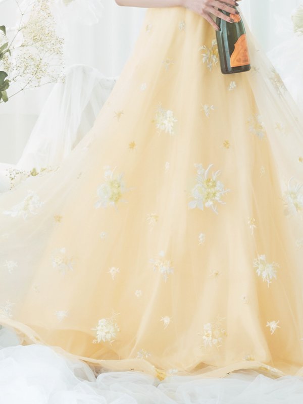 画像23: 【関西コレクション着用】Lサイズあり【JEAN MACLEAN/ジャンマクレーン】立体フラワー刺繍/ オフショル/ ネット/ レース/ Aライン/ ロングドレス/ キャバドレス long[OF2A] (23)