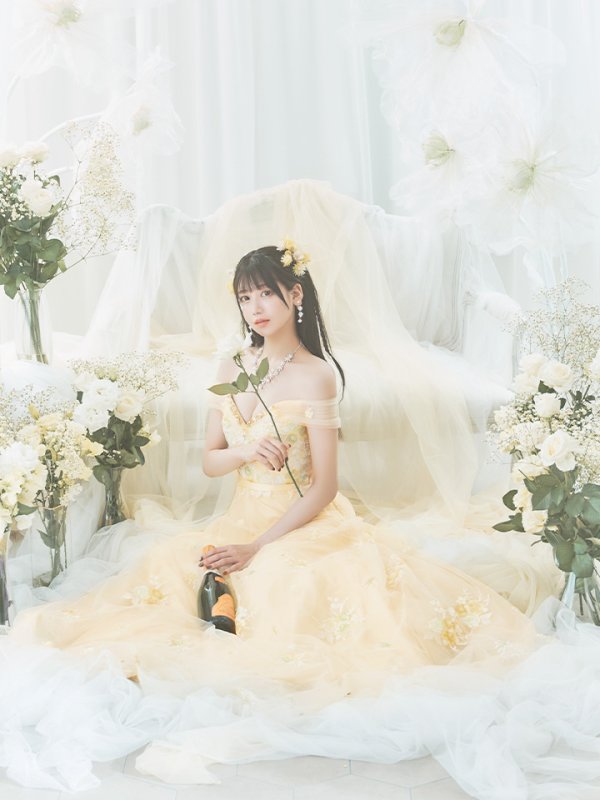 画像5: 【関西コレクション着用】Lサイズあり【JEAN MACLEAN/ジャンマクレーン】立体フラワー刺繍/ オフショル/ ネット/ レース/ Aライン/ ロングドレス/ キャバドレス long[OF2A] (5)