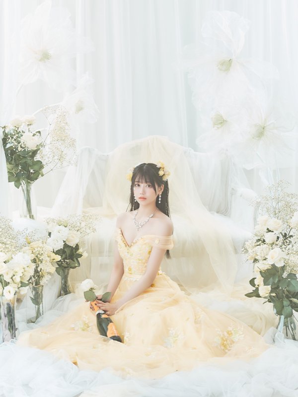 画像6: 【関西コレクション着用】Lサイズあり【JEAN MACLEAN/ジャンマクレーン】立体フラワー刺繍/ オフショル/ ネット/ レース/ Aライン/ ロングドレス/ キャバドレス long[OF2A] (6)