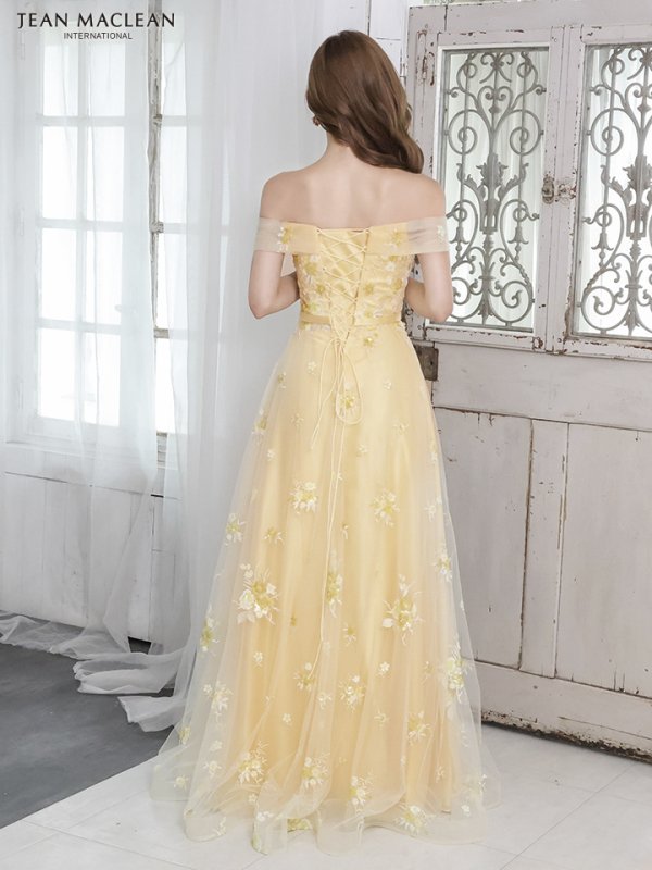 画像26: 【関西コレクション着用】Lサイズあり【JEAN MACLEAN/ジャンマクレーン】立体フラワー刺繍/ オフショル/ ネット/ レース/ Aライン/ ロングドレス/ キャバドレス long[OF2A] (26)