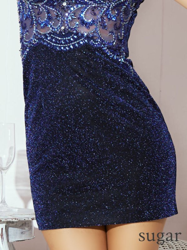 パープルネイビー モデル:如月れい 身長:156cm 着用サイズ:Sサイズ