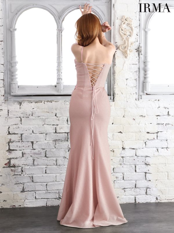 画像19: Lサイズあり【IRMA/イルマ】 ワンショル/ ビジュー/ ラメニット/ タック/ ワンカラー/ タイト/ ロングドレス/ キャバドレス long[OF2A] (19)
