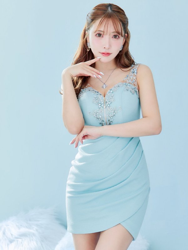 画像3: XSサイズあり【IRMA/イルマ】ワンカラー/ フロントジップ/ カットアウト/ ニット/ タイト/ ミニドレス/ キャバドレス【HC02】 (3)