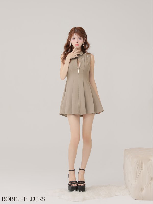 ベージュ モデル：まりん　身長：164cm　着用サイズ：Sサイズ