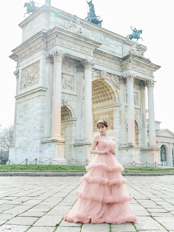 画像3: Lサイズあり【JEAN MACLEAN/ジャンマクレーン】オフショル/ フリル/ ネット/ スピンドル/ プリンセス/ ロングドレス/ キャバドレス long[OF2A] (3)