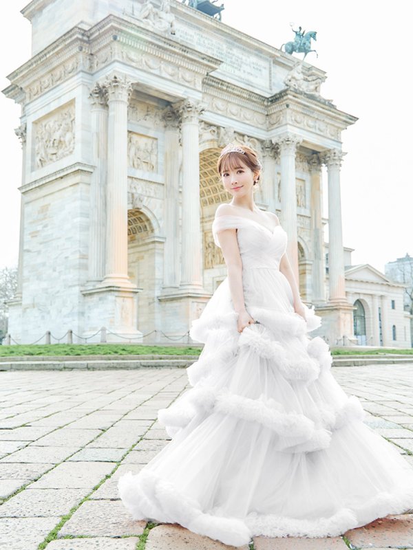 画像14: Lサイズあり【JEAN MACLEAN/ジャンマクレーン】オフショル/ フリル/ ネット/ スピンドル/ プリンセス/ ロングドレス/ キャバドレス long[OF2A] (14)