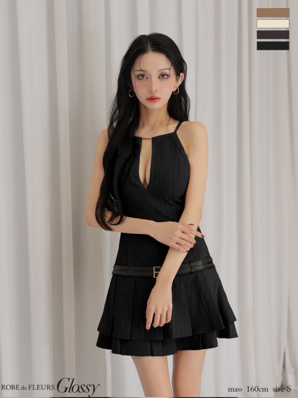 ブラック　モデル：まおちゃる　身長：158cm　着用サイズ：Sサイズ