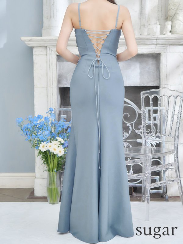 画像11: 【IRMA/イルマ】ビジュー/ シアー/ ノースリーブ/ スリット/ タイト/ ロングドレス/ キャバドレス long[OF2A] (11)