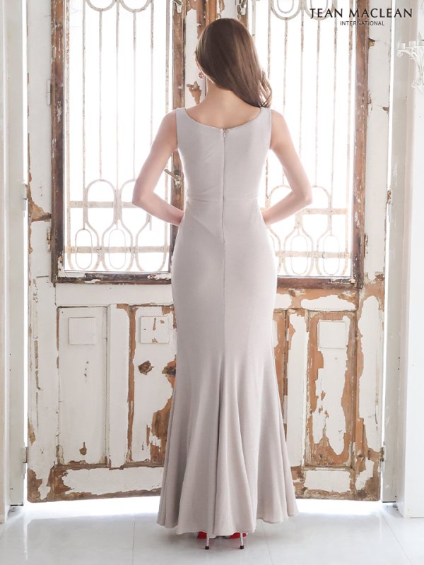 画像13: Lサイズあり【JEAN MACLEAN/ジャンマクレーン】ラメニット/ カットアウト/ ストレッチ/ タック/ スリット/ タイト/ ロングドレス/ キャバドレス long[OF2A] (13)