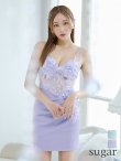 画像1: XSサイズあり【IRMA/イルマ】ワンカラー/ 立体フラワー/ ビジュー/ シアー/ ノースリーブ/ タイト/ ミニドレス/ キャバドレス[OF2A] (1)