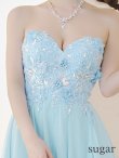 画像16: 【IRMA/イルマ】ベア/ スパンコール/ 立体フラワー/ ワンカラー/ テールカット/ シフォン/ フレア/  ショートインロングドレス/ キャバドレス long[OF2A] (16)