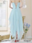 画像15: 【IRMA/イルマ】ベア/ スパンコール/ 立体フラワー/ ワンカラー/ テールカット/ シフォン/ フレア/  ショートインロングドレス/ キャバドレス long[OF2A] (15)