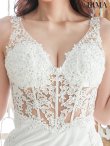 画像5: 【IRMA/イルマ】マーメイド/ シアー/ ノースリーブ/ スリット/ ワンカラー/ ロングドレス/ キャバドレス long[OF2A] (5)