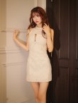 画像3: 【予約商品/10月下旬発送予定】XSサイズあり【ROBE de FLEURS/ローブドフルール】ビジュー/ バストジップ/ タイト/ ミニドレス/ キャバドレス[OF08] (3)